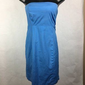 Gap Sz 4 Blue Strapless Dress Empire Waist